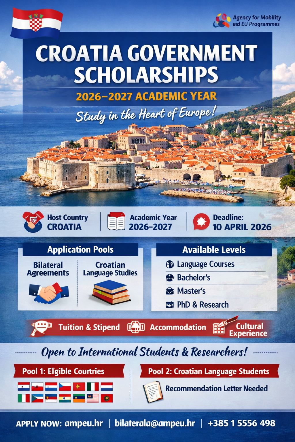 How to Apply for the Croatia Government Scholarships 2026&ndash;2027 (Bilateral Programme)